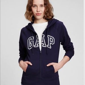 Gap Logo Zip Hoodie / Navy blue color